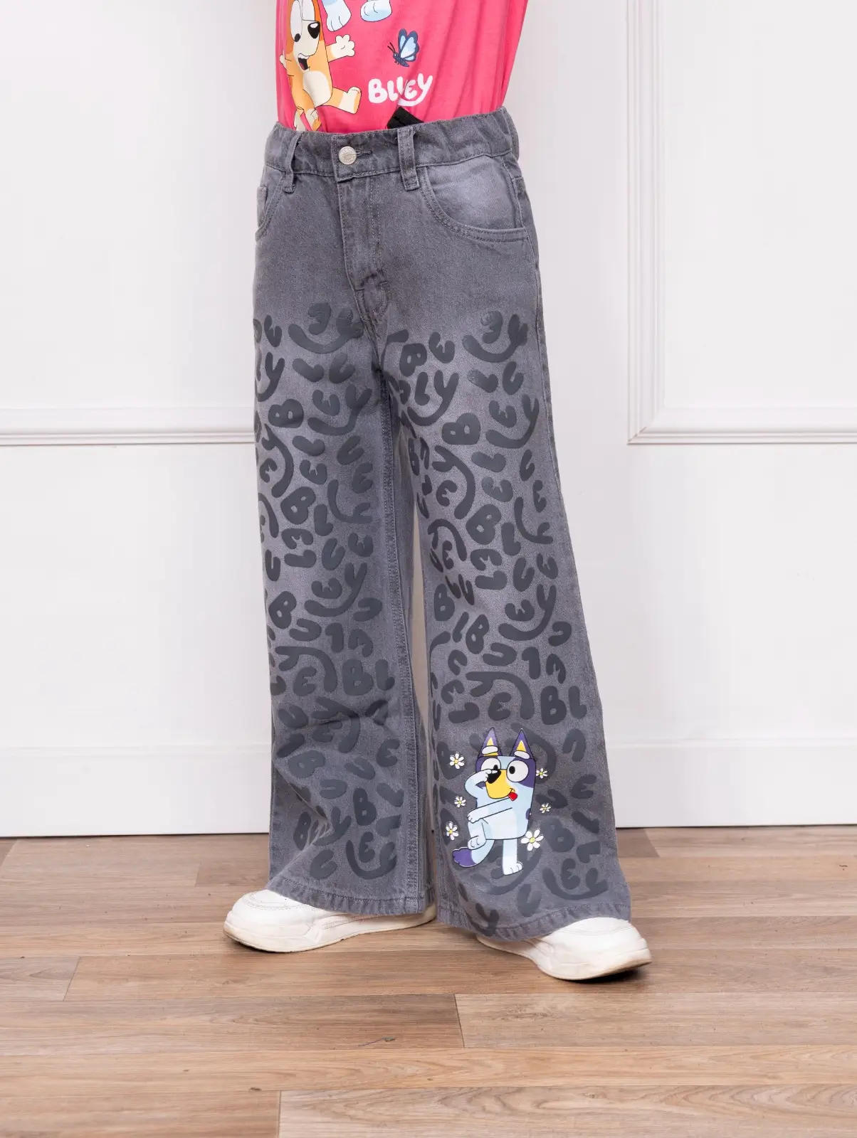 Pantalón jean Bluey para niña color gris en Ropa Infantil - foto 3 | La Mirilla Kids