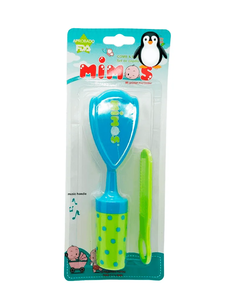 Peine y Cepillo con Sonaja Verde