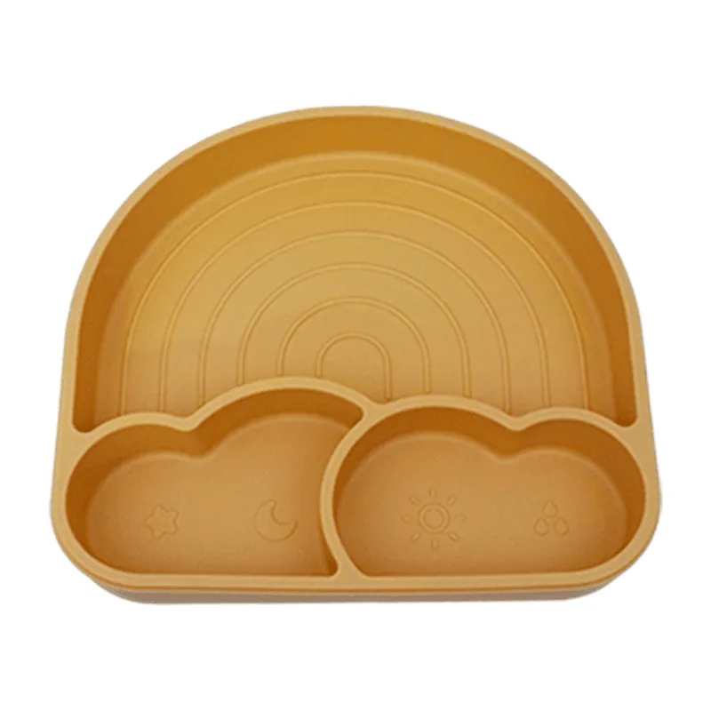 PLATO DE SILICONA ARCOÍRIS PARA BEBÉ en Bebés - foto 2 | La Mirilla Kids