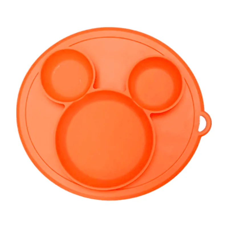 Plato de Silicona Mickey Anaranjado