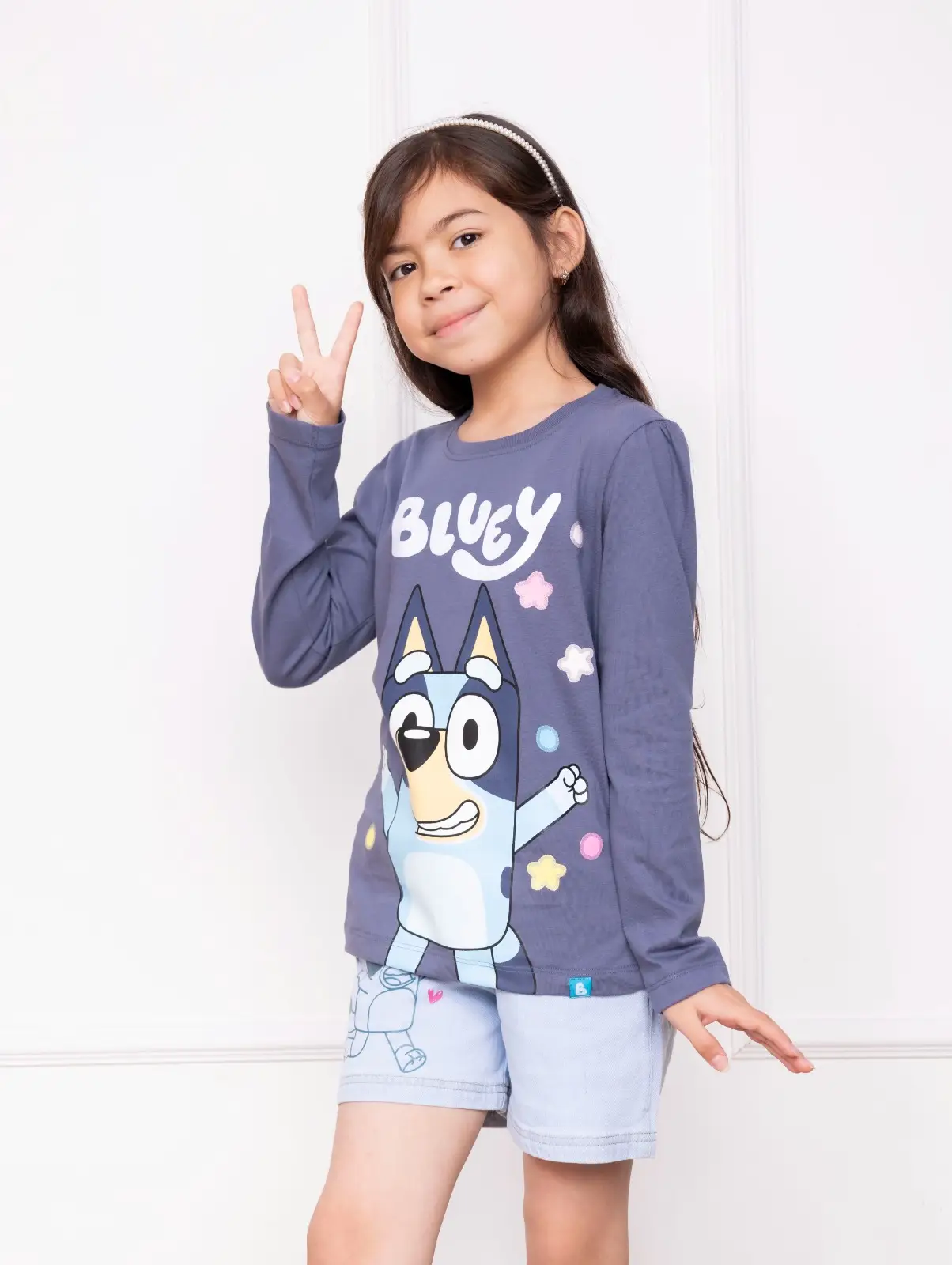 Polo Bluey para niña manga larga azul en Ropa Infantil | La Mirilla Kids