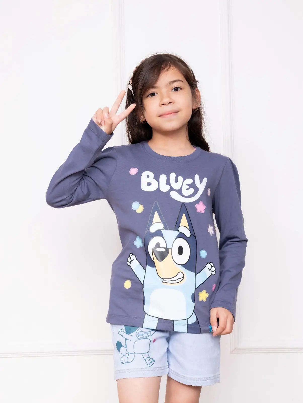 Polo Bluey para niña manga larga azul en Ropa Infantil - foto 2 | La Mirilla Kids