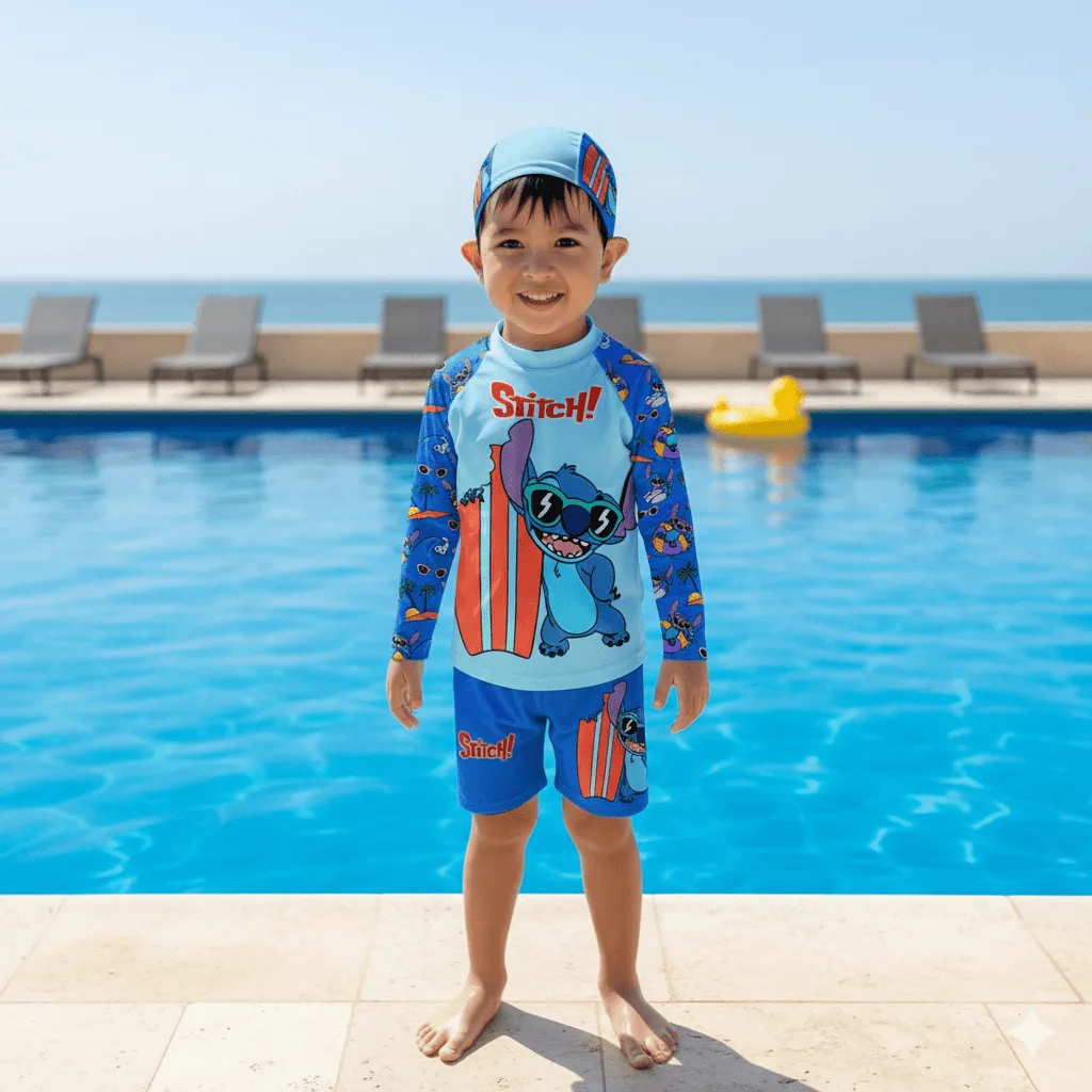 Ropa de Baño de Stitch para Niño 2 Piezas – Protección Uv50+