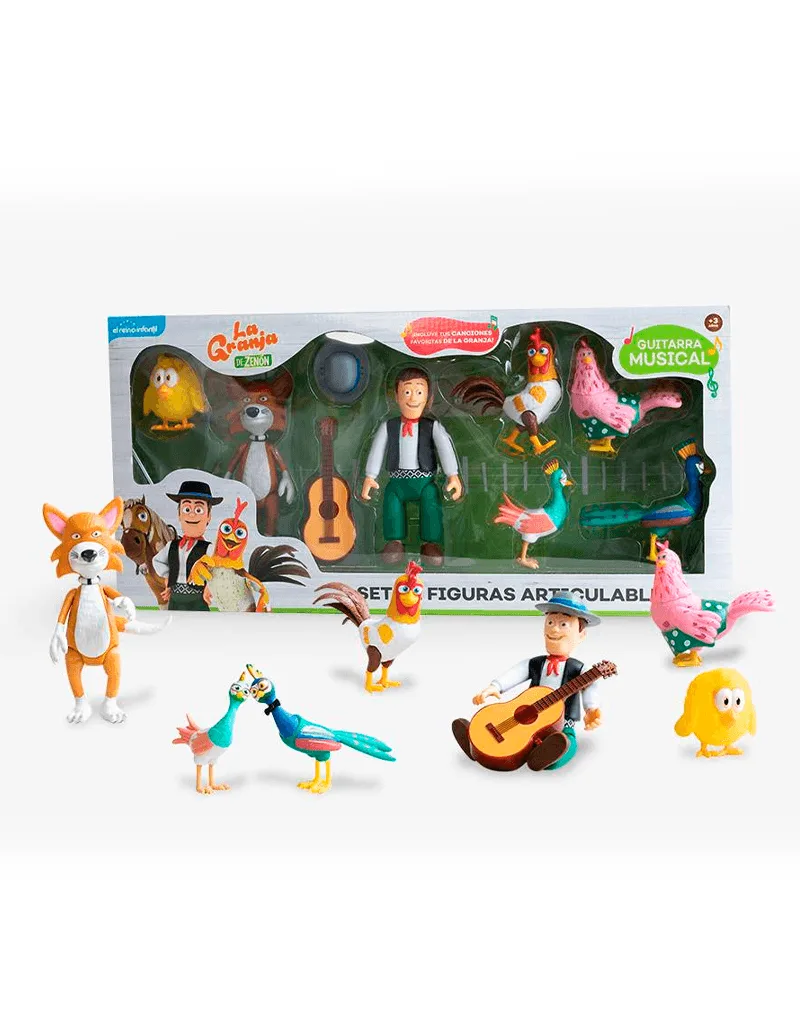 Set de Figuras la Granja de Zenón Articulables y de Jebe