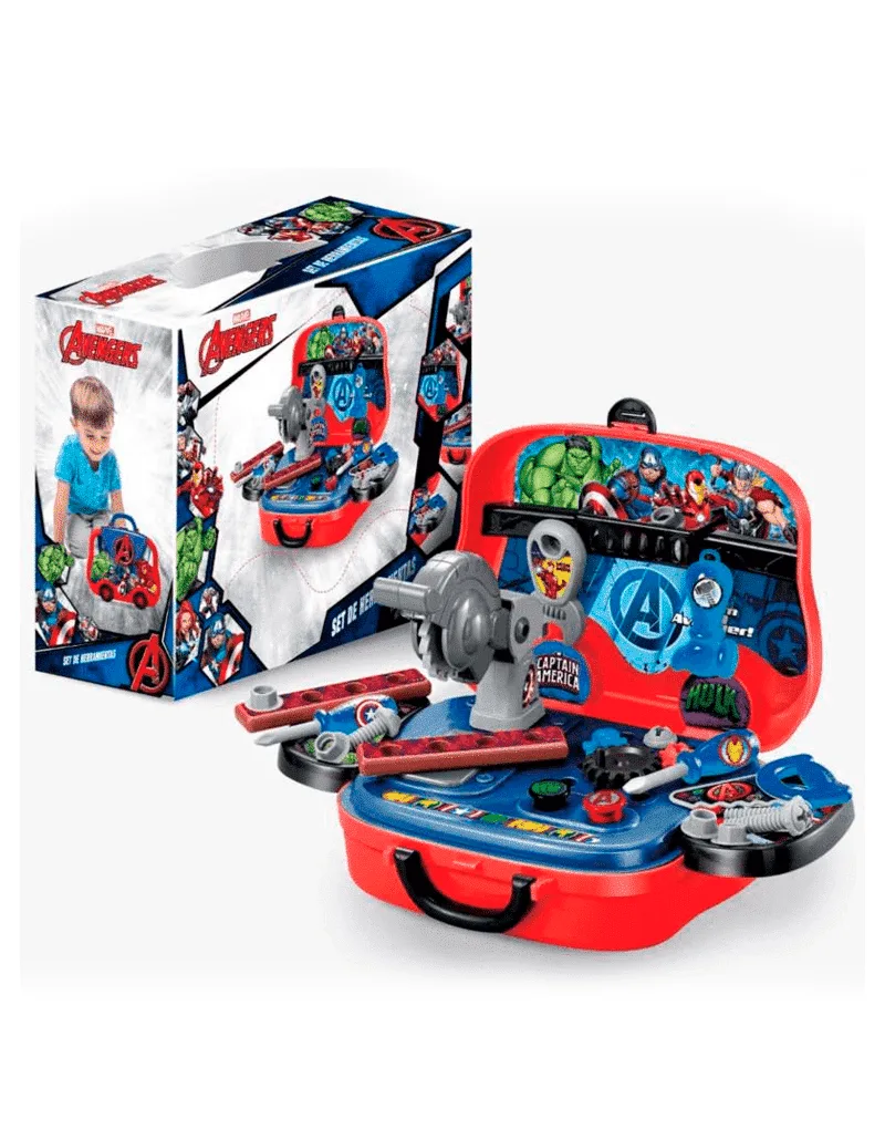 SET DE HERRAMIENTAS Y LONCHERA 2 EN 1 AVENGERS en Juguetería | La Mirilla Kids