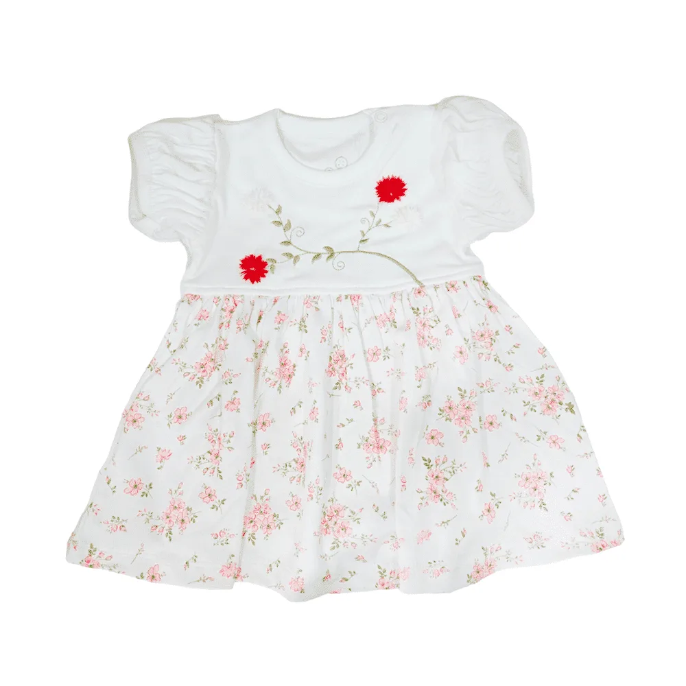 Vestido para Bebé Bordado Rojo en Bebés | La Mirilla Kids