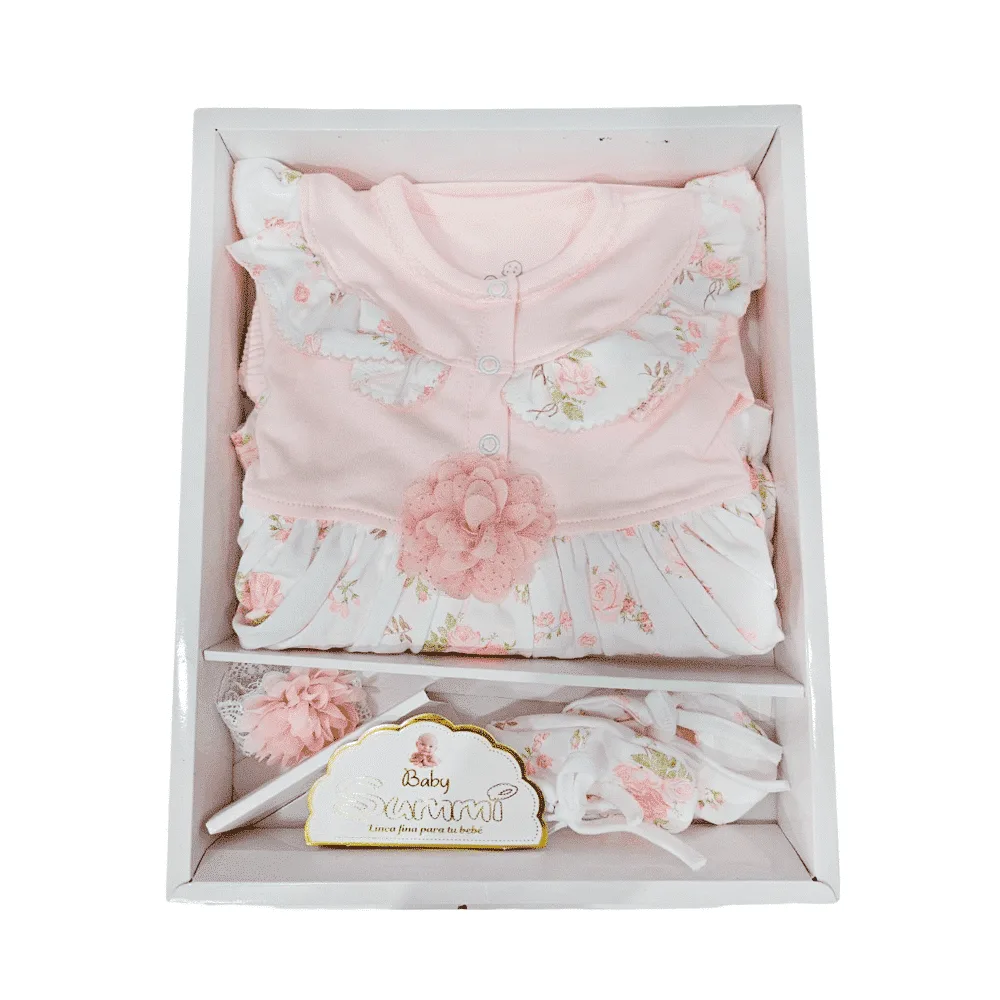 Vestido para Bebé Flores Melón