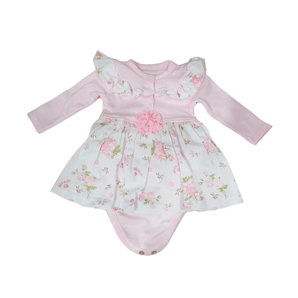 Vestido para Bebé Flores Rosado en Bebés | La Mirilla Kids