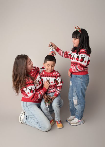 Chompa Navideña Renos Rojos