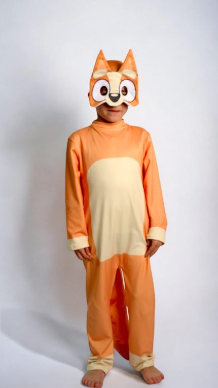 Disfraz Bingo Bluey para niños con gorra y máscara