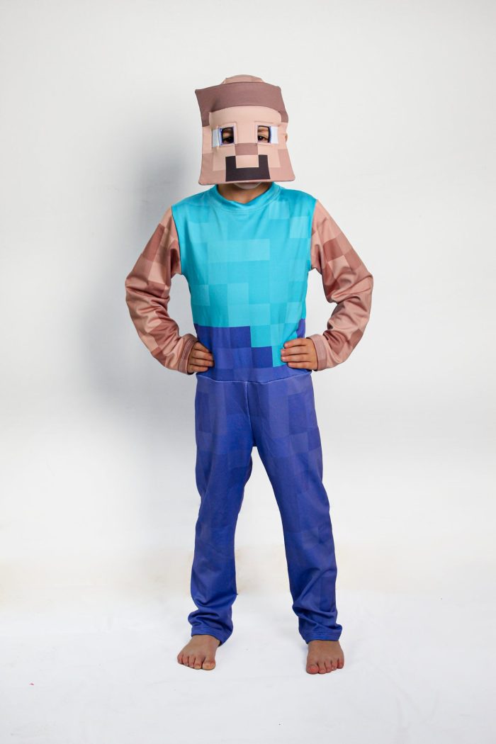 Disfraz Minecraft Steve para niños Disfraz Minecraft Steve para niños