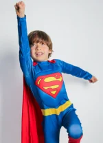Disfraz Superman para niños con capa roja