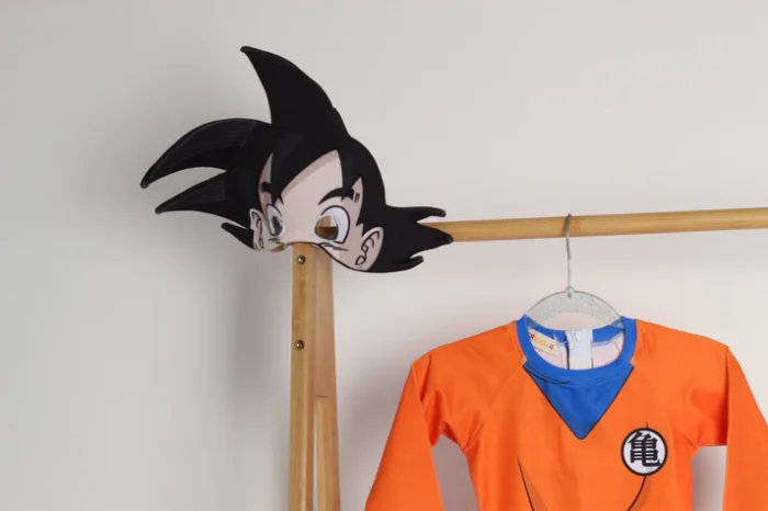 Disfraz Goku para niños naranja con detalles azules