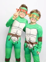 Disfraz Tortuga Ninja Michelangelo para niños color anaranjado