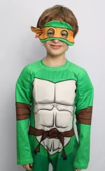 Disfraz Tortuga Ninja Michelangelo para niños color anaranjado