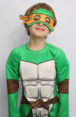 Disfraz Tortuga Ninja Michelangelo para niños color anaranjado