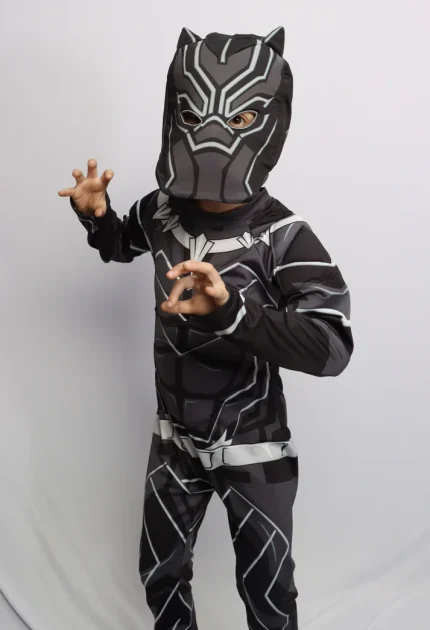 Disfraz Pantera Negra niños con máscara de Marvel