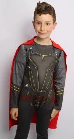 Disfraz Thor para niños con músculos y capa roja