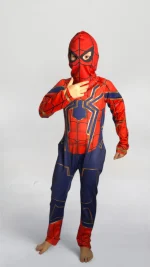 Disfraz Iron Spider para niños rojo con detalles dorados