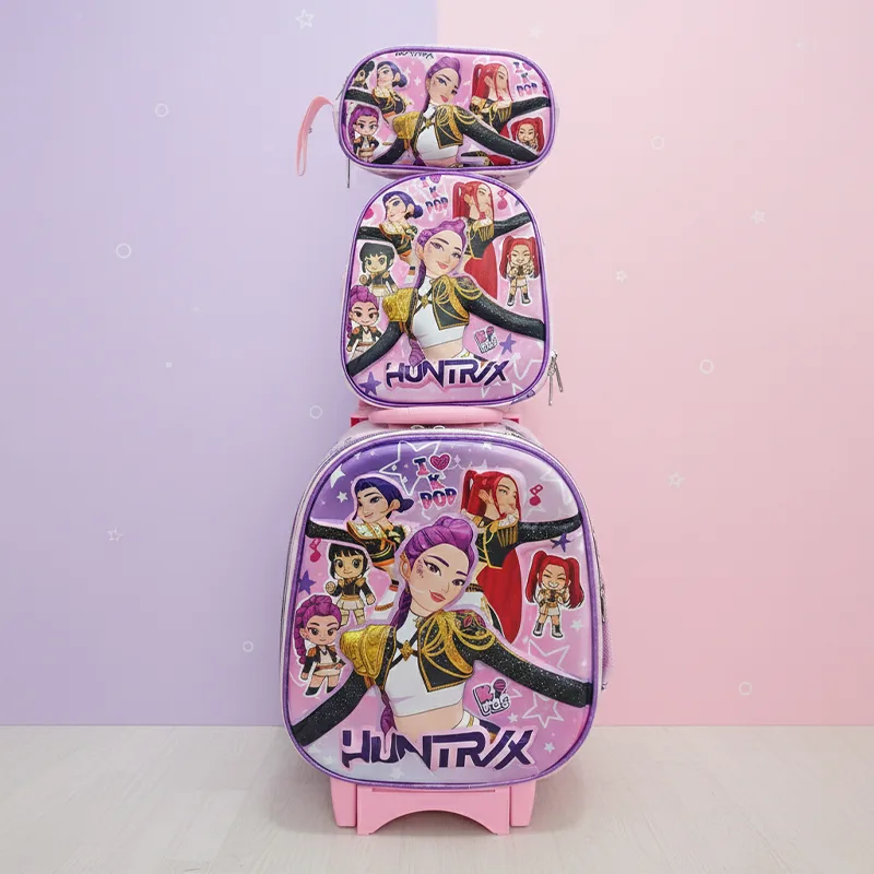 Pack de Maleta Huntrix Las Guerreras K-POP Modelo Gold | La Mirilla Kids