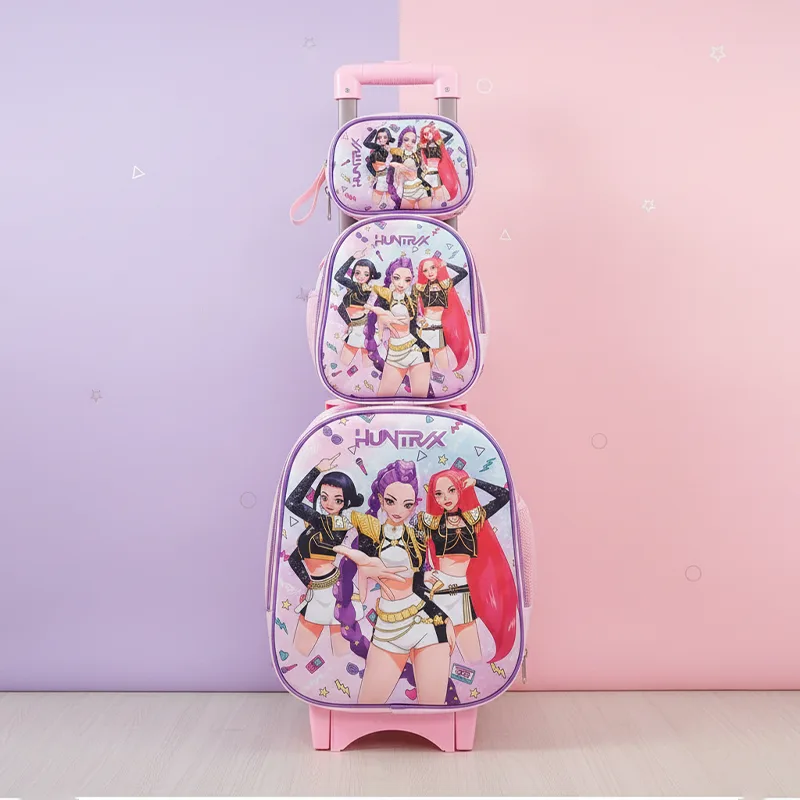 pack escolar, maleta Huntrix, mochila K-POP, set escolar niña, maleta con ruedas, La Mirilla Kids