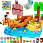 Bloque Magnético Mundo Pirata Estilo Minecraft 100 Piezas - Imagen 2