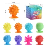 Kit de Pelotas Sensoriales Anti estrés x8 - Texturas Únicas y Juguetes de Baño - Imagen 5