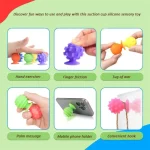 Kit de Pelotas Sensoriales Anti estrés x8 - Texturas Únicas y Juguetes de Baño - Imagen 10