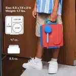 OmieBox - Lonchera Térmica Bento para Niños (Comida Fría y Caliente) - Azul/Rojo - Imagen 2