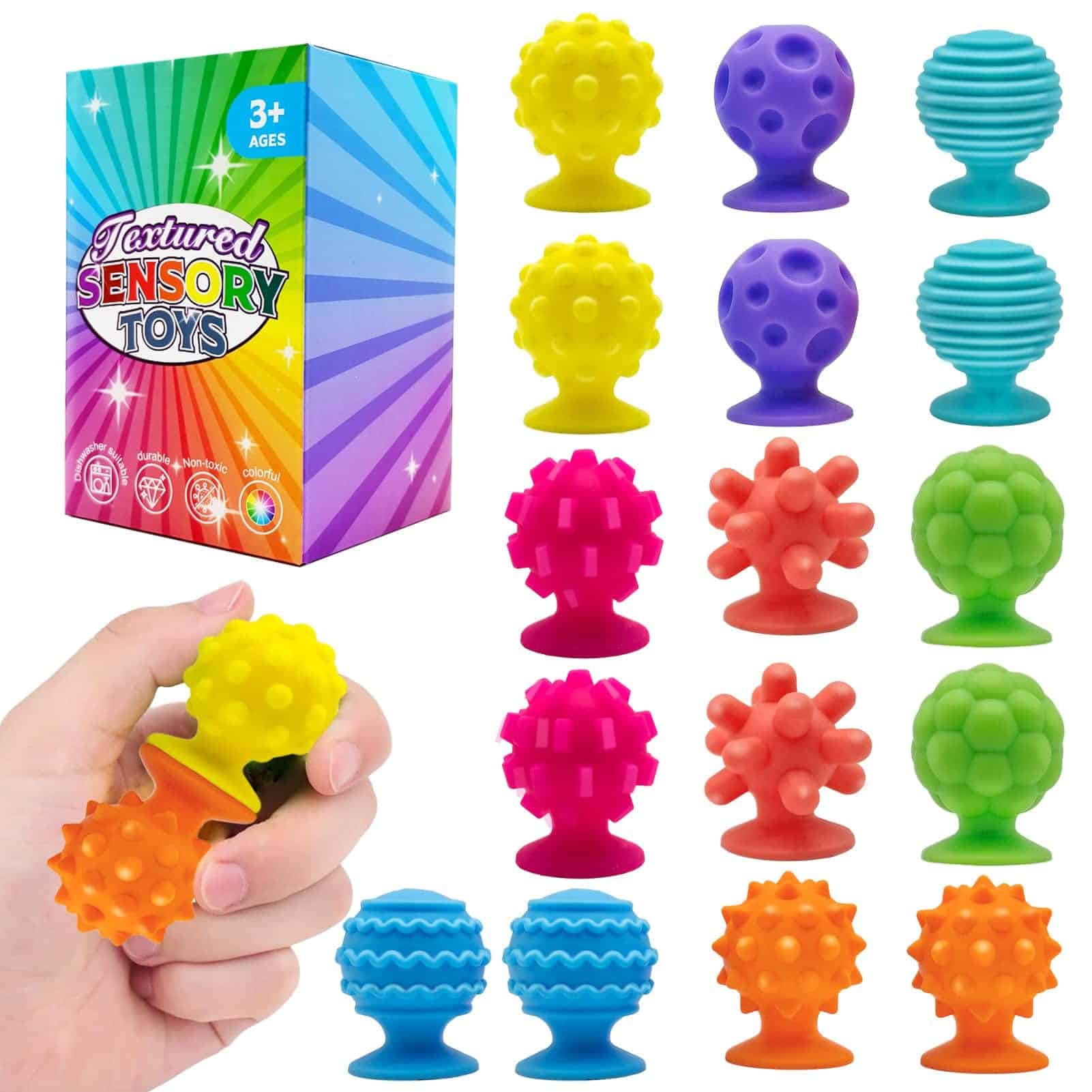 71-ArWBv7XL.jpg Kit de Pelotas Sensoriales Anti estrés x8 - Texturas Únicas y Juguetes de Baño - Imagen 1