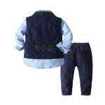 Conjunto de Niño Celeste Traje - Imagen 4