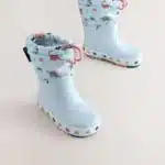 Botas de Agua Dinosaurio Azul con Forro Superior – Calzado Infantil Premium