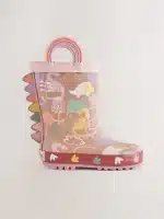 Botas de Agua con Asa Dinosaurio Rosado para Niños – Diseño Exclusivo y Calidad Premium - Imagen 2