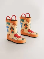 Botas de Agua con Asa Color Naranja con Perritos – Edición Limitada para Niños