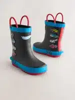 Hot Wheels Negros – Botas de Agua con Asa para Niños | Edición Limitada - Imagen 3