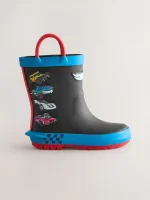 Hot Wheels Negros – Botas de Agua con Asa para Niños | Edición Limitada - Imagen 4