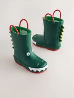 Botas de Agua con Asa de Cocodrilo Verde para Niños – Importadas y Originales - Imagen 2