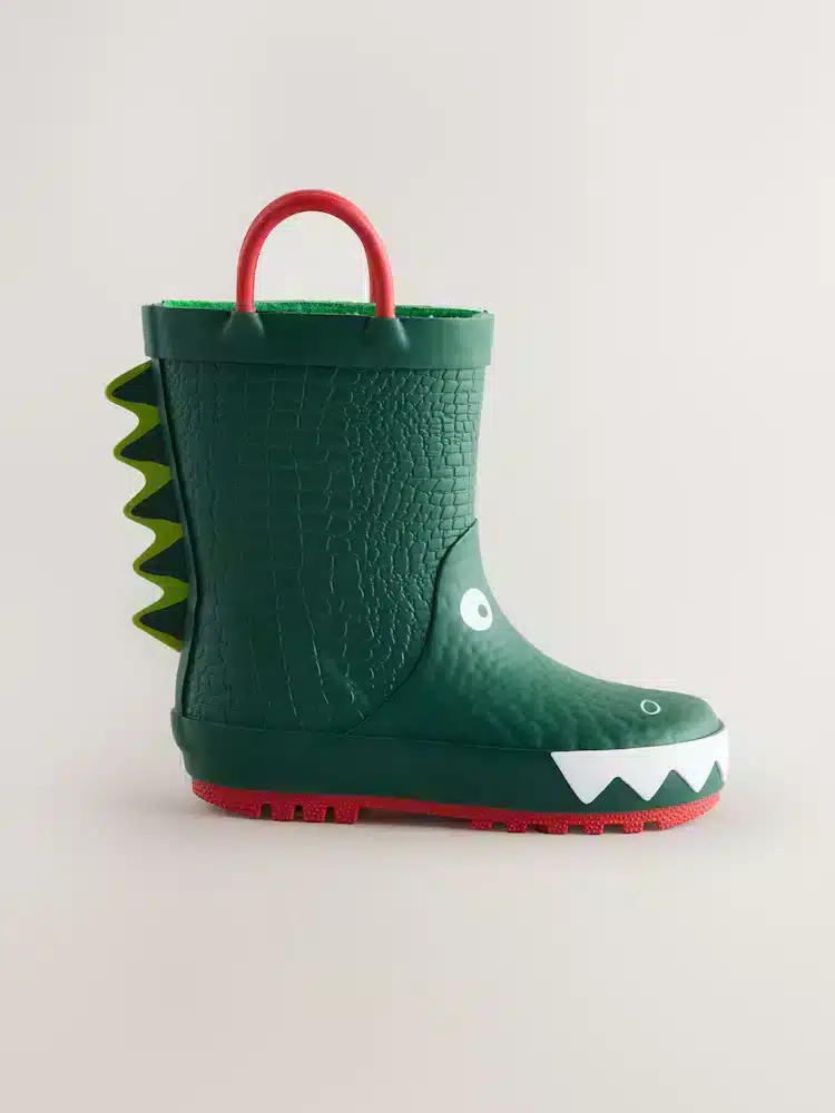 AY8030s2.webp Botas de Agua con Asa de Cocodrilo Verde para Niños – Importadas y Originales - Imagen 1