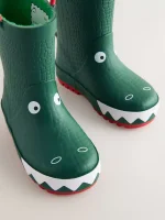Botas de Agua con Asa de Cocodrilo Verde para Niños – Importadas y Originales - Imagen 3
