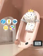 Kit Completo de Tina Bañera Plagable para bebés Rosado