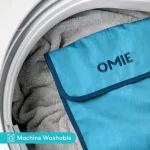 OmieTote Lonchera de Tela Plegable y Lavable - Celeste - Imagen 4
