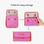 OmieTote Lonchera de Tela Plegable y Lavable - Rosado - Imagen 5