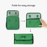 OmieTote Lonchera de Tela Plegable y Lavable - Verde - Imagen 5