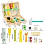 Juego de Herramientas de Madera para Niños en Maleta – 35 piezas - Imagen 2