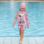 Ropa de Baño para Niños Snoopy 2 Piezas con Protección UV50+ y Gorro de Regalo