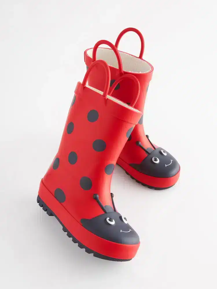 D17827s.webp Mariquita Roja – Botas de Agua con Asa para Niños – Calidad Premium y Diseño Exclusivo - Imagen 1