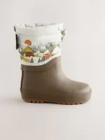 Botas para Niñas Oso Marrón con Puños Acolchados - Imagen 2
