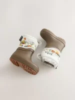 Botas para Niñas Oso Marrón con Puños Acolchados - Imagen 3