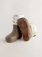 Botas para Niñas Oso Marrón con Puños Acolchados - Imagen 4