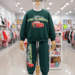 Conjunto Buzo Rayo McQueen Verde Niño - Algodón Perchado Cálido